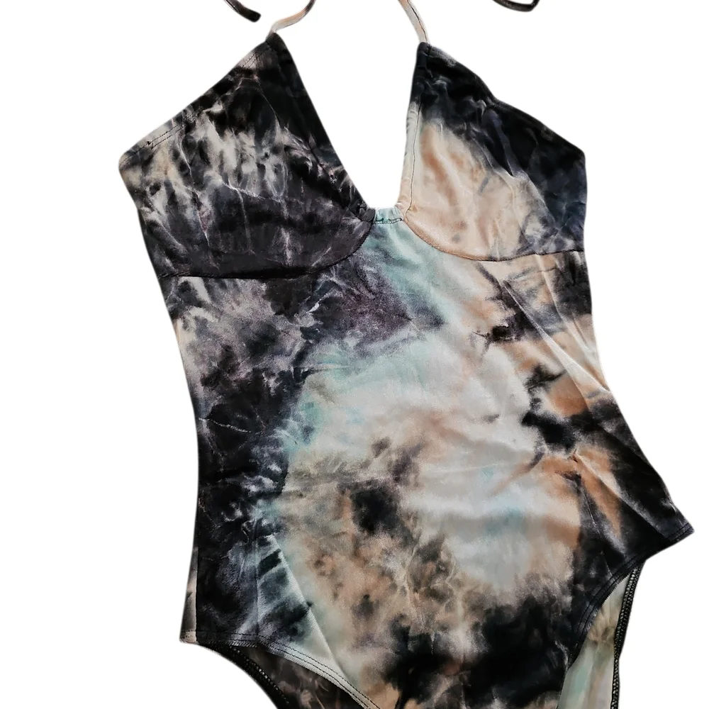 Stylish Tie-Dye One-Piece Bodysuit Women's Size Small